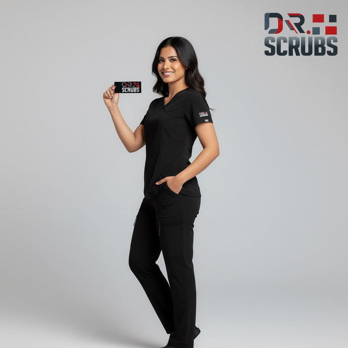Tunic Scrubs in Black