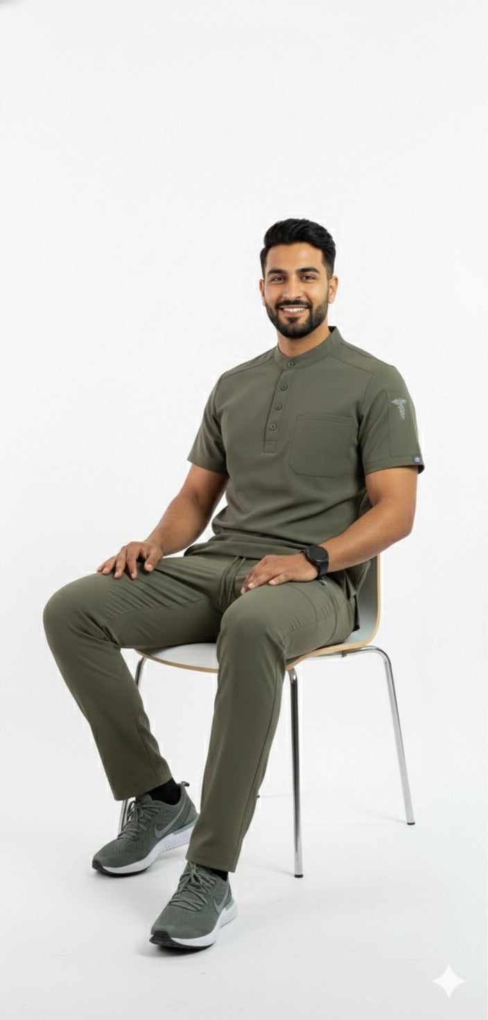 The "Mandarin Collar" Athletic Scrubs | Doctor Scrubs Online