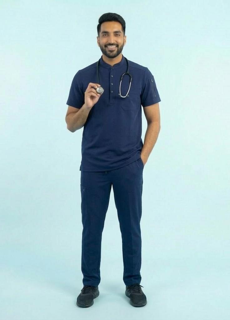 The "Mandarin Collar" Athletic Scrubs | Doctor Scrubs Online