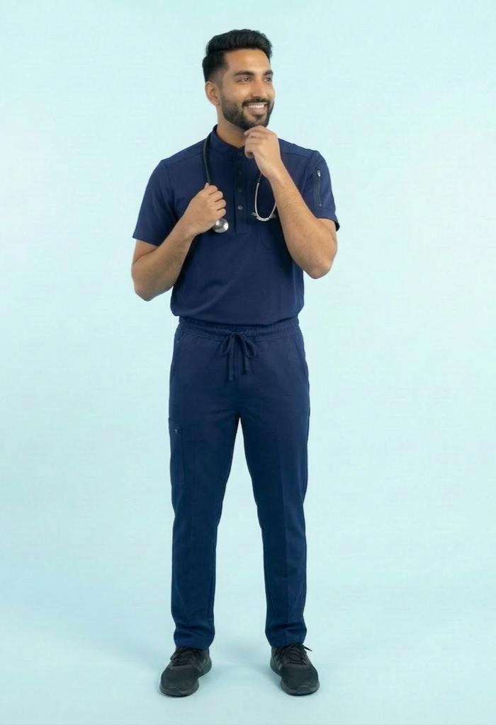 The "Mandarin Collar" Athletic Scrubs | Doctor Scrubs Online